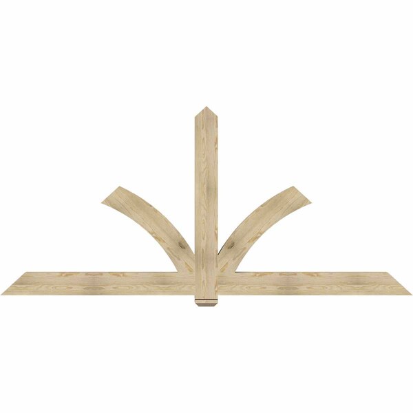 Ekena Millwork Redmond Rough Sawn Timber Gable Bracket, Douglas Fir, 108"W x 49"H x 4"D x 6"F, 11/12 Pitch GBW108X49X0406RED00RDF - main